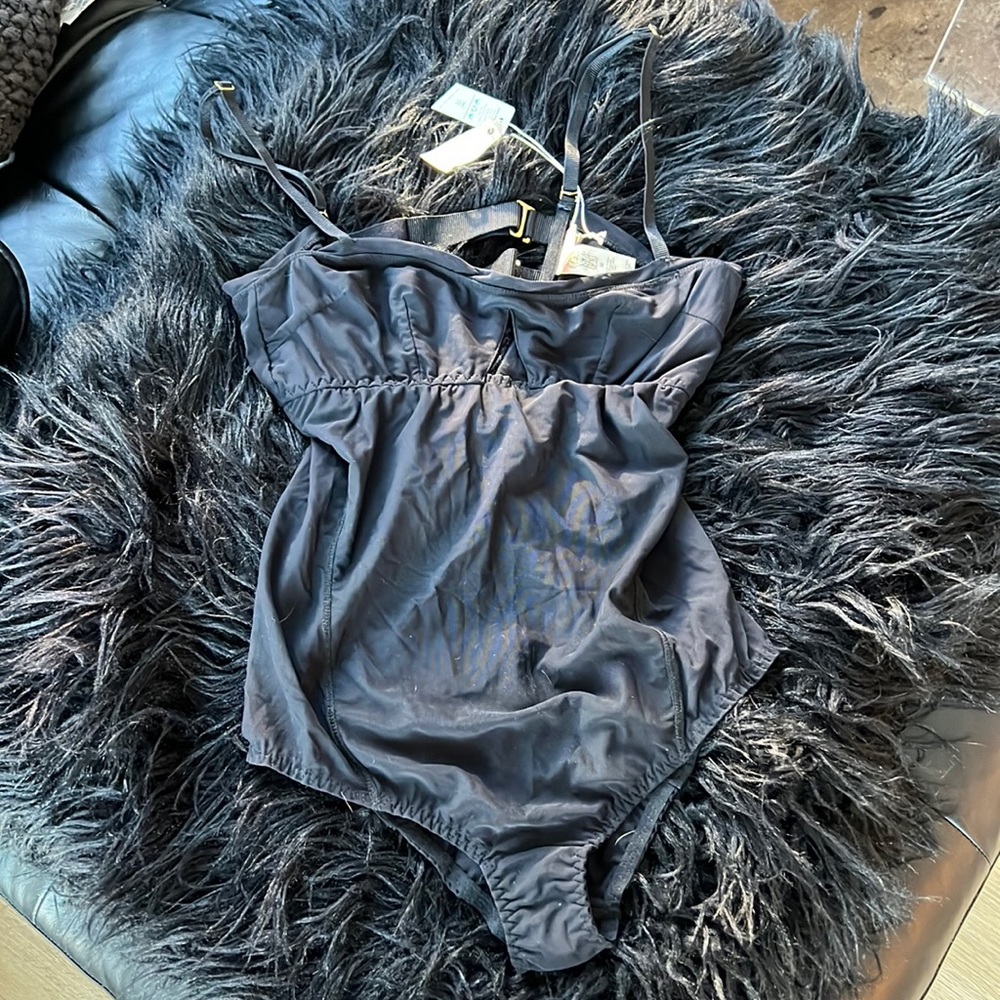 We Are Hot As Hell - Medium Black Bodysuit NWT